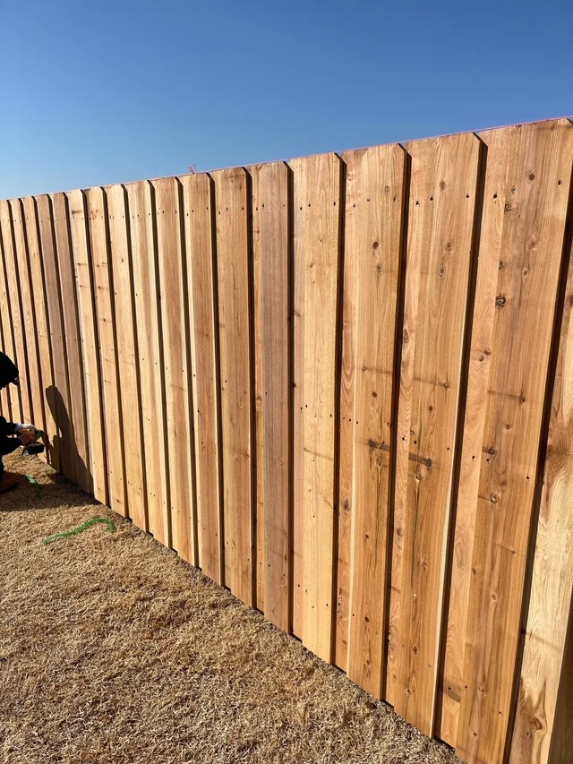 Cedar board-on-board fence